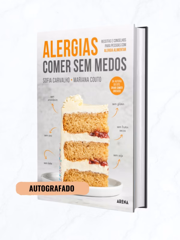 Capa do livro Alergias – Comer Sem Medos, de Sofia Carvalho e Mariana Couto, edição autografada
