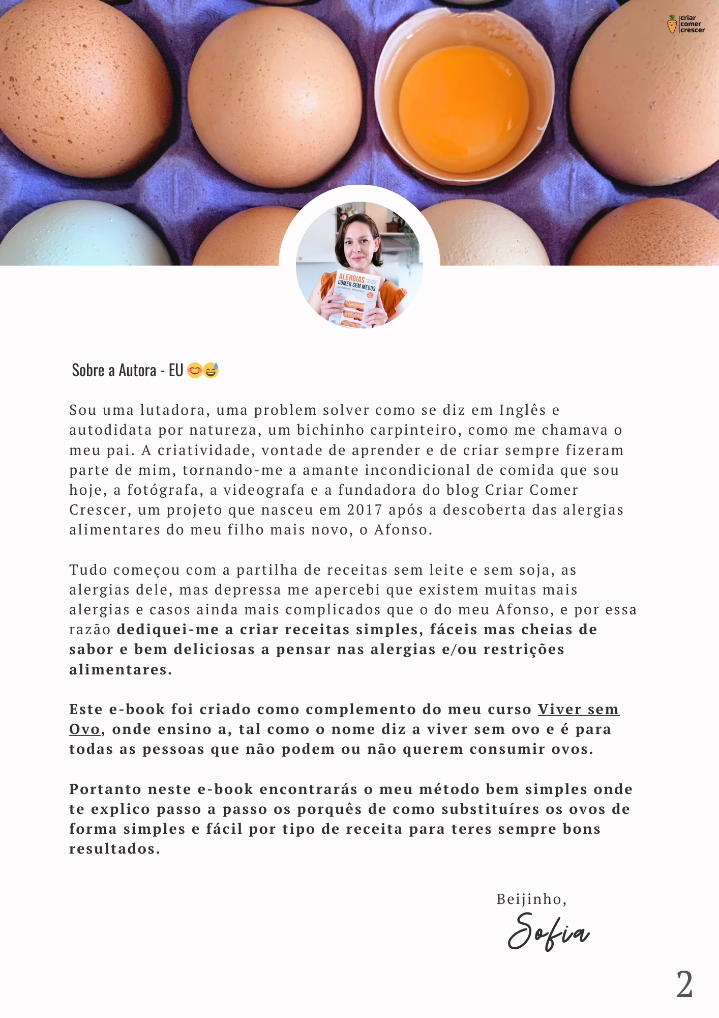 Fotos amostra páginas - ebook viver sem ovo - guia completo para como substituir ovo em receitas , com tabelas e "formulas" para que tenhas sempre bons resultados