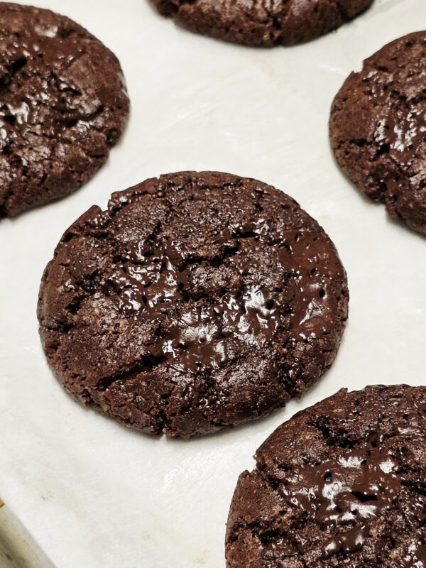 Bolachas de cacau e menta de fermentação natural